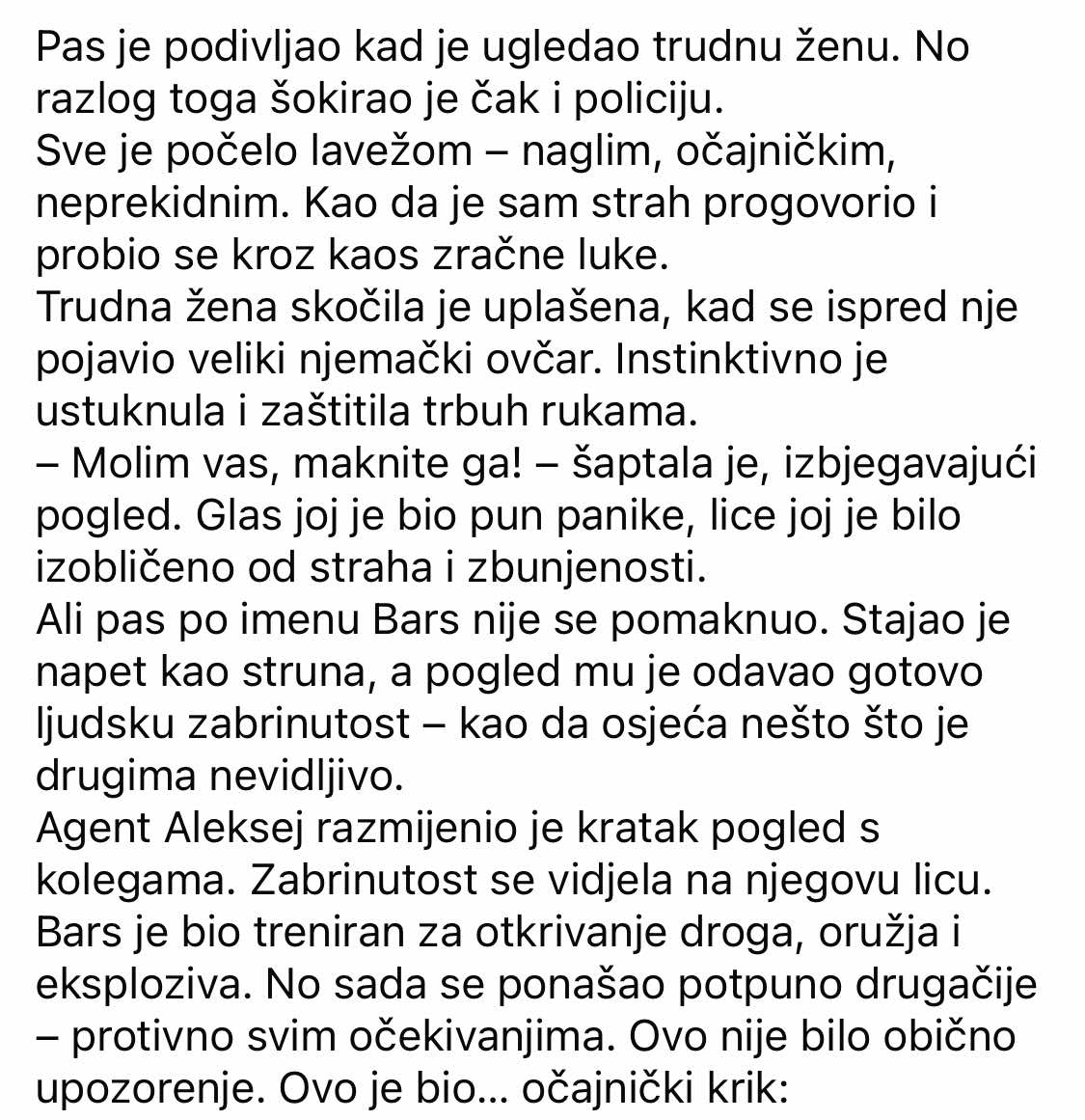 Pas je upao u paniku kad je vidio trudnicu. Pravi razlog koji je otkrio šokirao je i policiju. - featured image