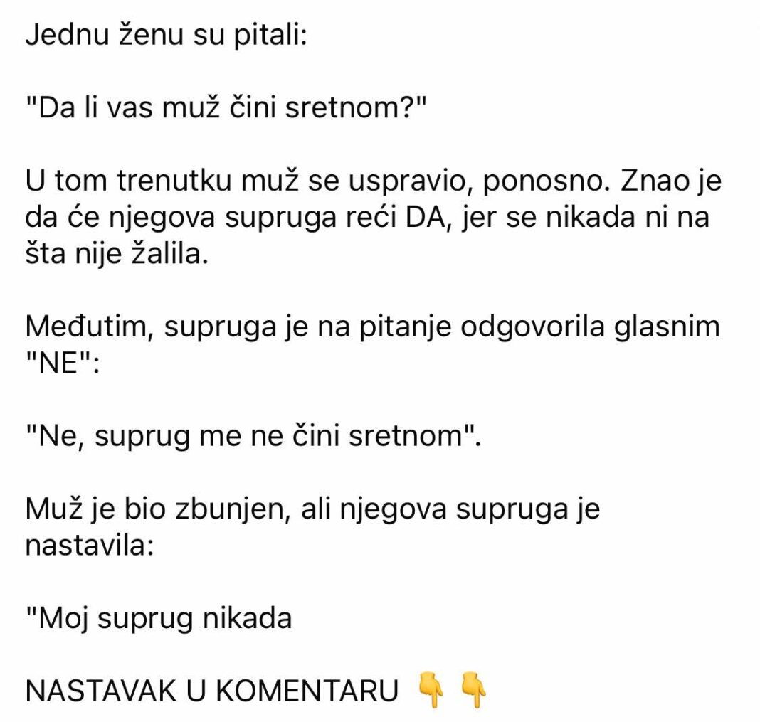 Poučna priča: Da li vas muž čini sretnom? - featured image