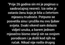 “Prije 26 godina sin mi je poginuo u saobraćajnoj nesreći” “Prije 26 godina sin mi je poginuo u saobraćajnoj nesreći” - featured image