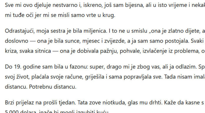 „Moja obitelj me je ignorirala cijeli život — a sada odjednom žele moju pomoć.” „Moja obitelj me je ignorirala cijeli život — a sada odjednom žele moju pomoć.” - featured image
